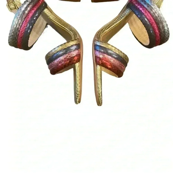 EXÈ MONA COLOR STRAP GOLD HEEL Size 6 (36) - Picture 4 of 11